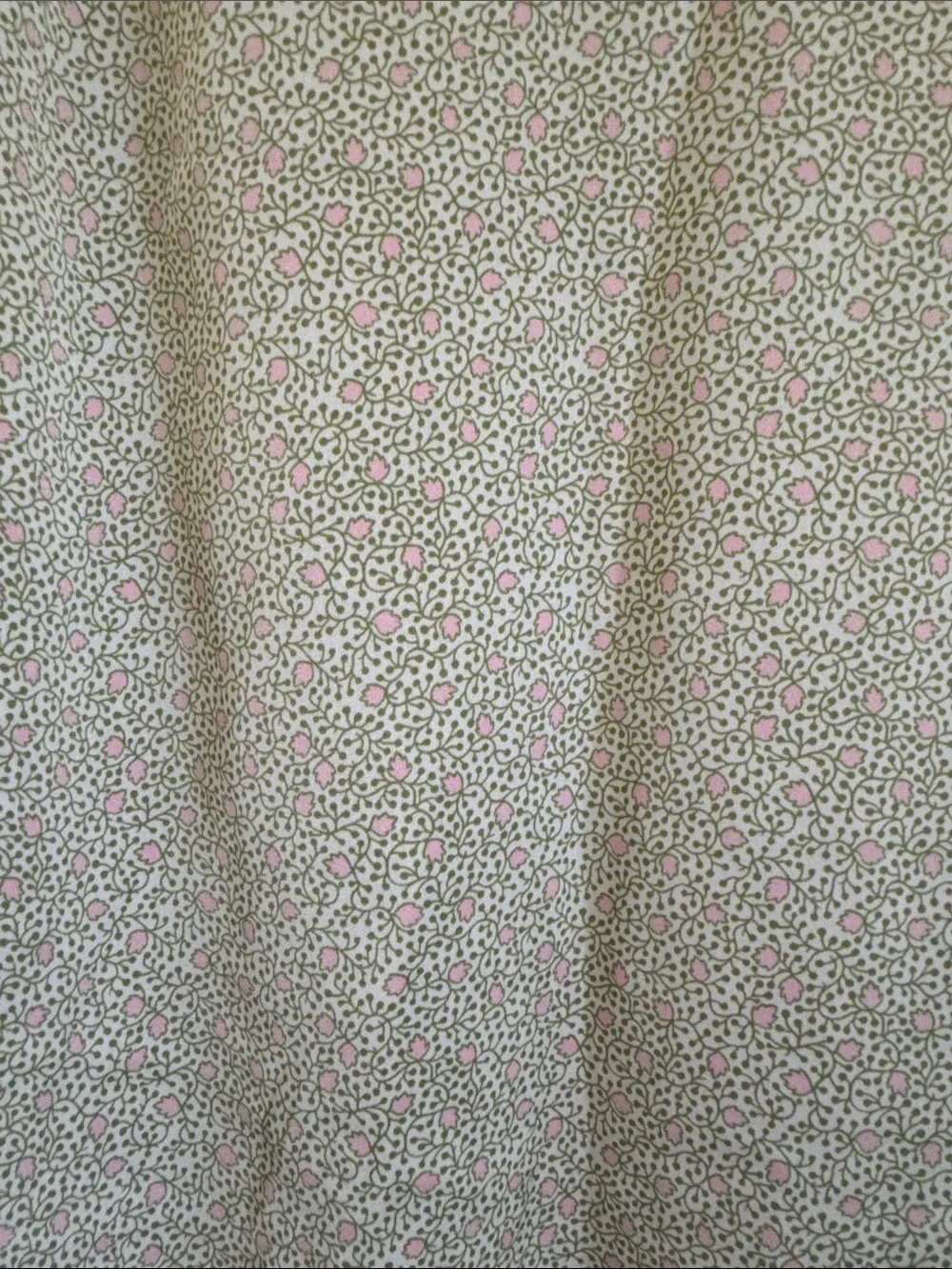 Aritzia Wilfred Cream Midi Skirt with Lace Hem and Subtle Floral Print- Size 4